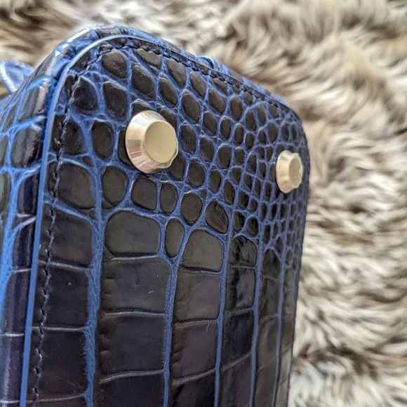 🛍️SOLD🛍️ Balenciaga Small Ville in Blue Croc embossed. - Picture 5 of 14